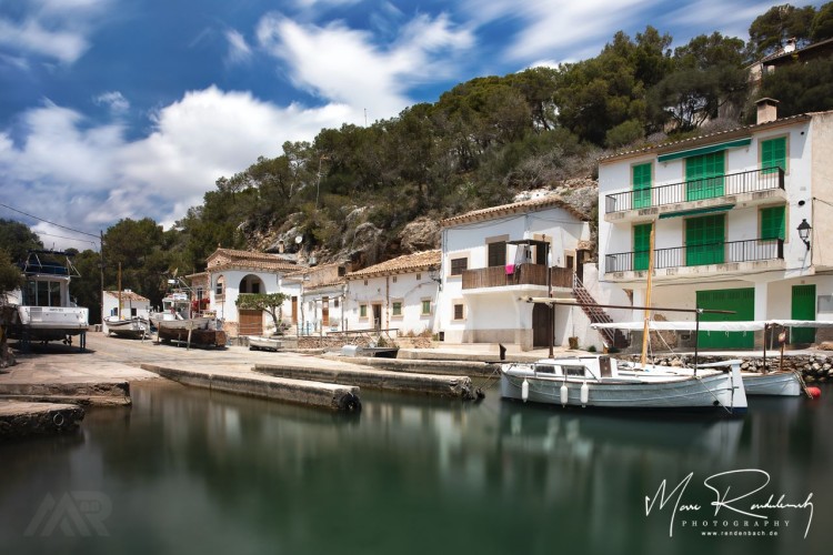Harbor bay with boat