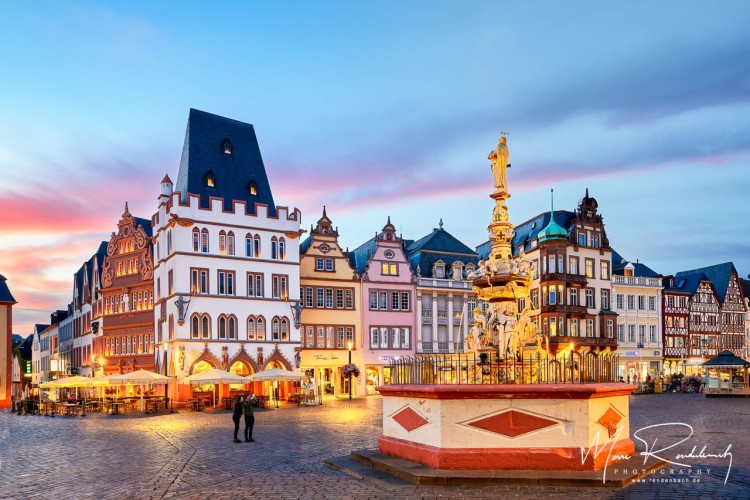 Petrus Fountain at Main Market Square Trier