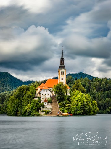 Bled See Slowenien mit Insel und Marienkirche