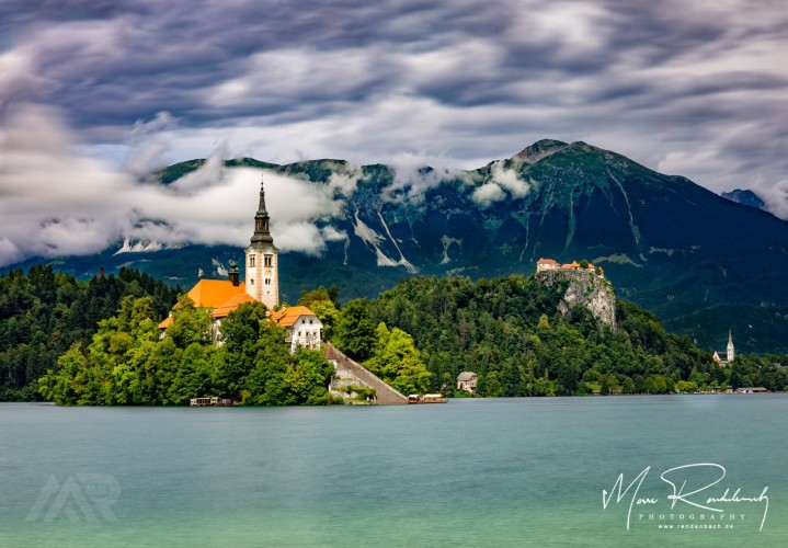 Bleder See Slowenien mit Marienkriche und Burg