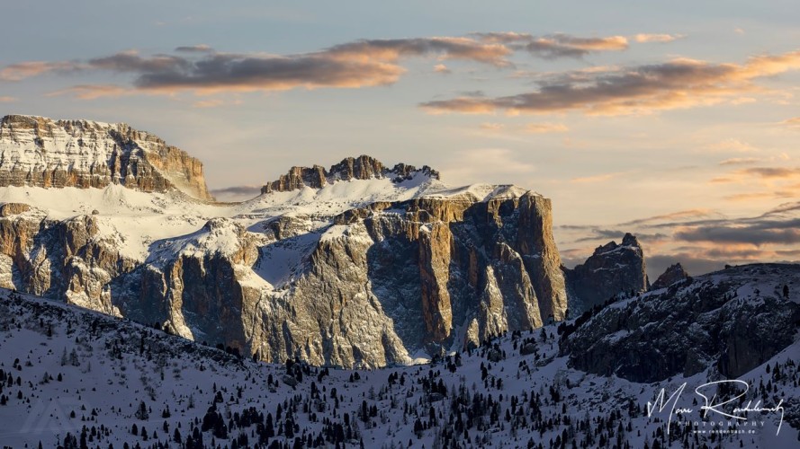 Goldene Stunde an der Sella Gruppe Dolomiten