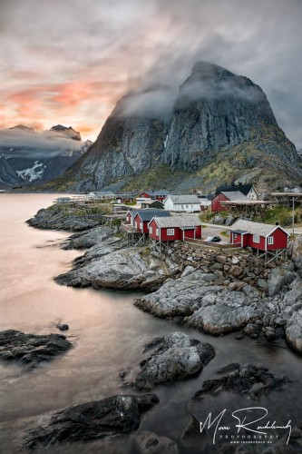 Hamnøy Lofoten im Sonnenuntergang