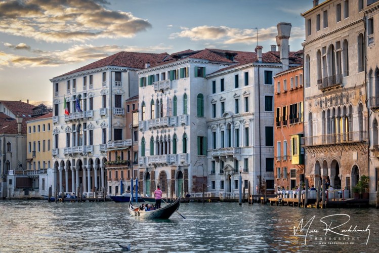 Venice Canal Grande with Gondolier