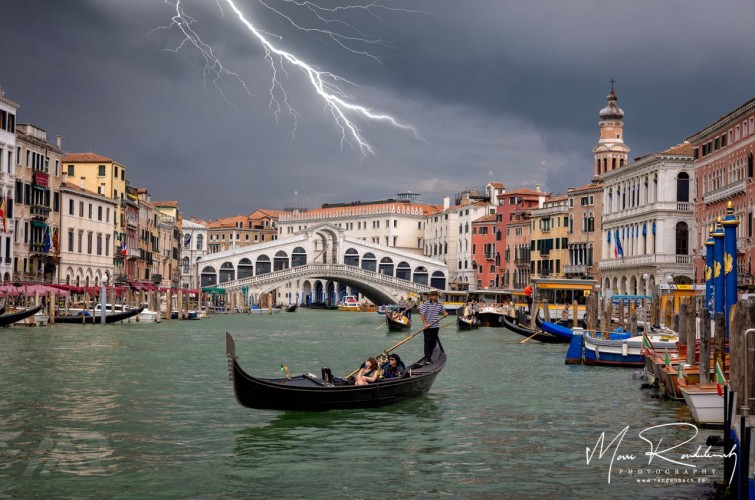 Venedig Canal Grande mit Rialto Brücke