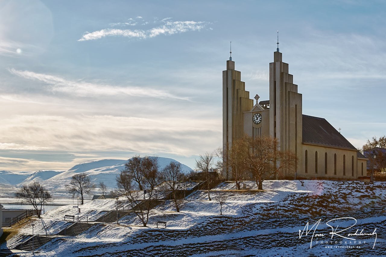 Die Kirche von Akureyri auf Island
